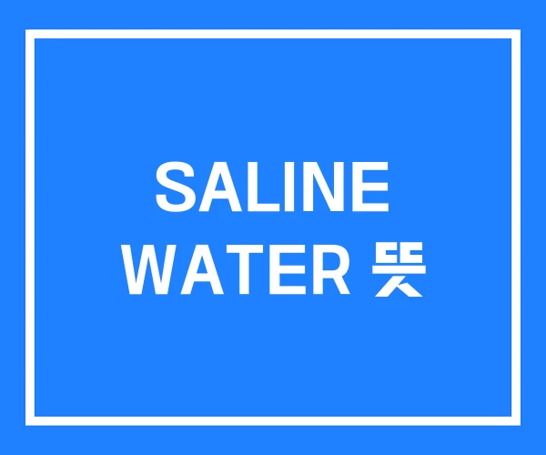 SALINE WATER 뜻
