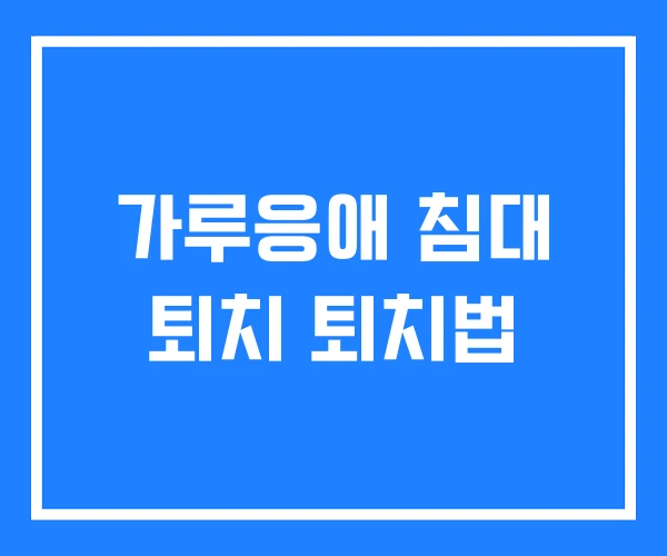 가루응애 침대 퇴치 퇴치법 가루응애 침대 퇴치 퇴치법