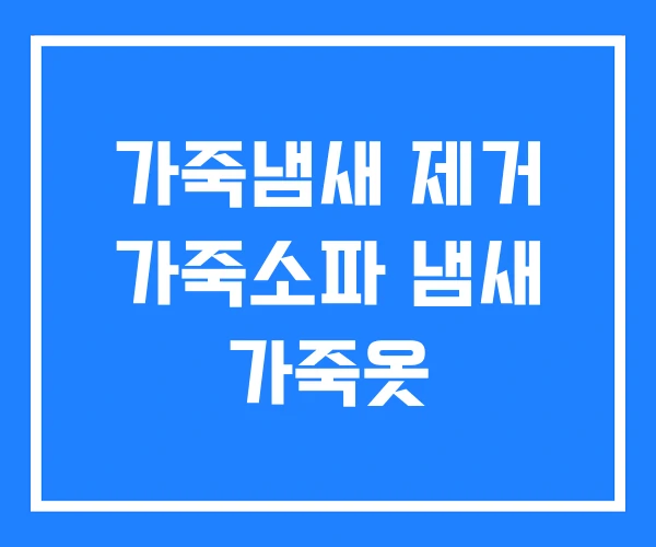 가죽냄새 제거 가죽소파 냄새 가죽옷 가죽냄새 제거 가죽소파 냄새 가죽옷