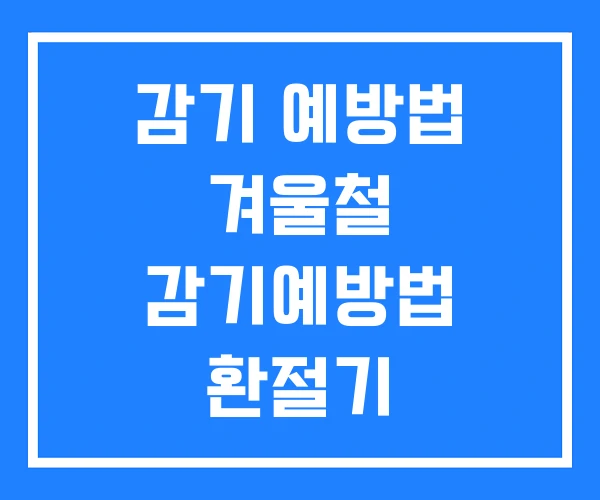 감기 예방법 겨울철 감기예방법 환절기 감기 예방법 겨울철 감기예방법 환절기
