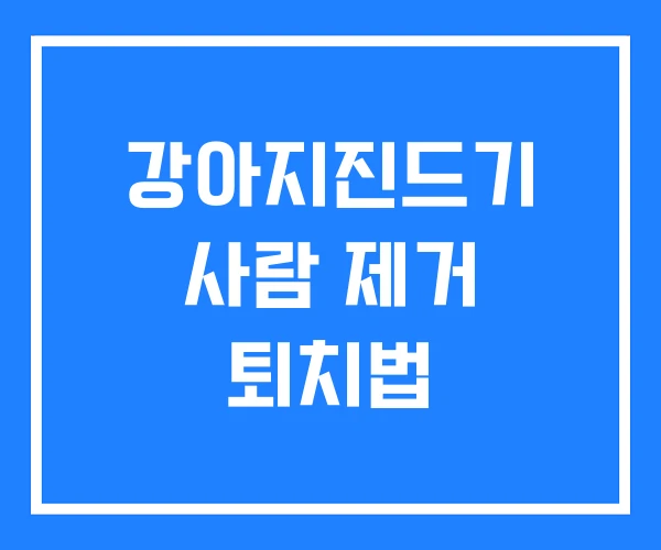 강아지진드기 사람 제거 퇴치법 강아지진드기 사람 제거 퇴치법