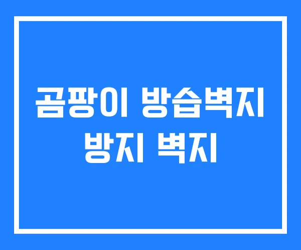 곰팡이 방습벽지 방지 벽지