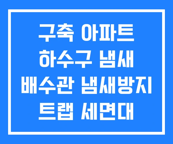구축 아파트 하수구 냄새 배수관 냄새방지 트랩 세면대 제거 구축 아파트 하수구 냄새 배수관 냄새방지 트랩 세면대 제거