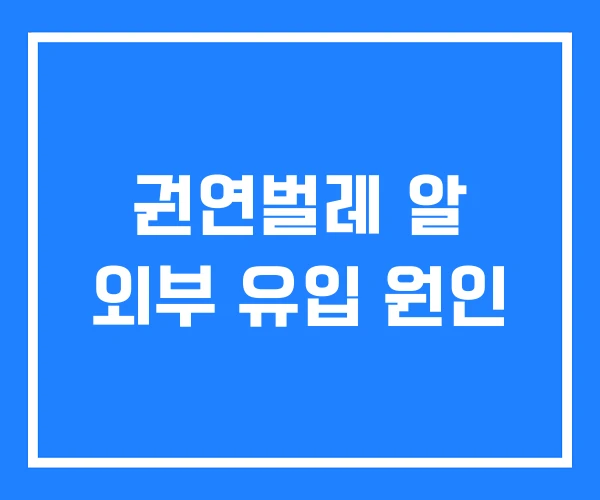 권연벌레 알 외부 유입 원인 권연벌레 알 외부 유입 원인