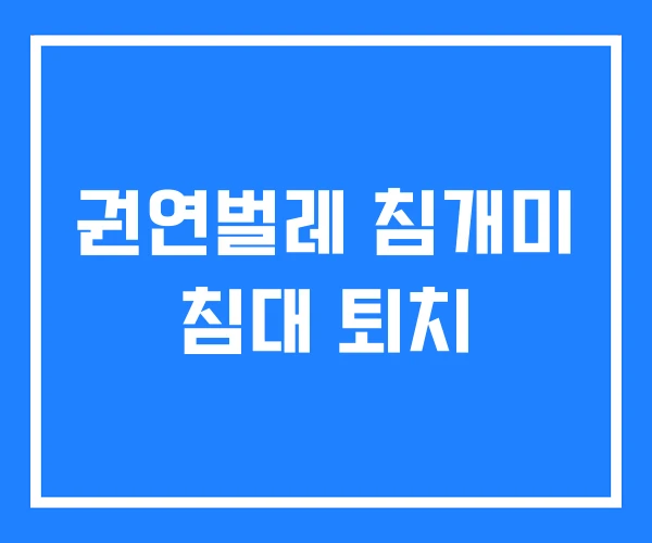 권연벌레 침개미 침대 퇴치 권연벌레 침개미 침대 퇴치