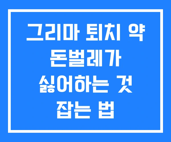 그리마 퇴치 약 돈벌레가 싫어하는 것 잡는 법 그리마 퇴치 약 돈벌레가 싫어하는 것 잡는 법