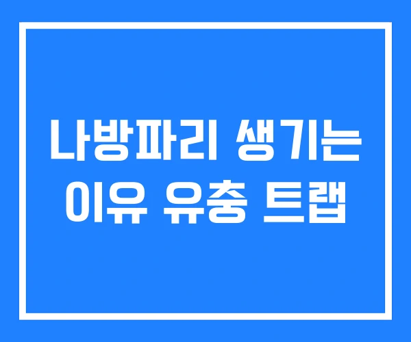 나방파리 생기는 이유 유충 트랩 나방파리 생기는 이유 유충 트랩