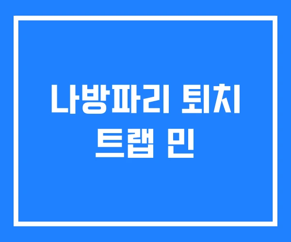 나방파리 퇴치 트랩 민