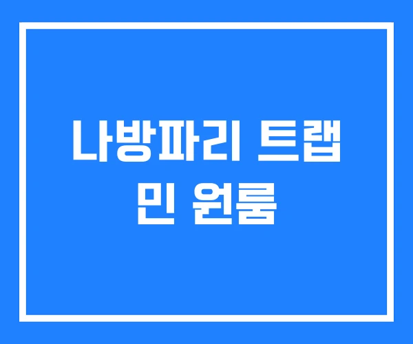 나방파리 트랩 민 원룸