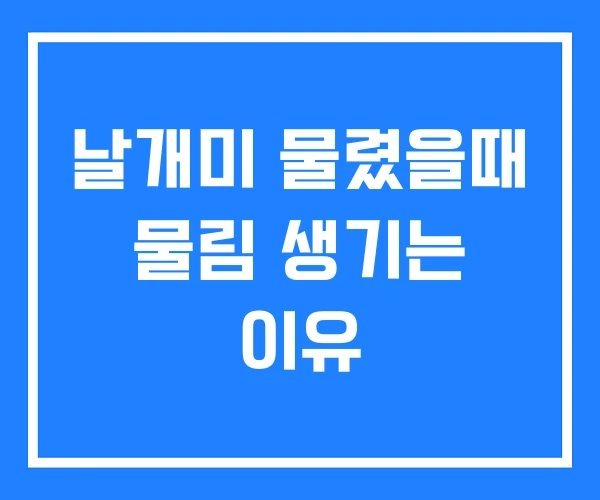 날개미 물렸을때 물림 생기는 이유