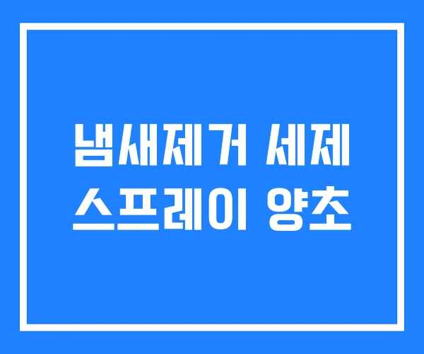 냄새제거 세제 스프레이 양초