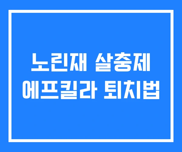 노린재 살충제 에프킬라 퇴치법