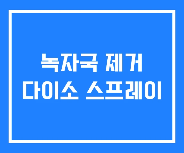 녹자국 제거 다이소 스프레이 녹자국 제거 다이소 스프레이