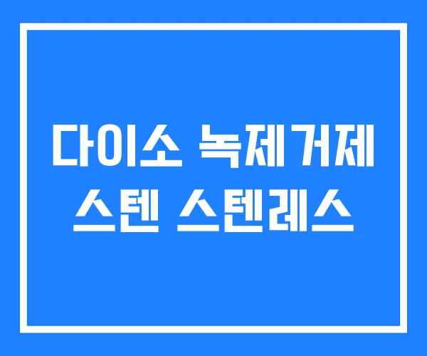 다이소 녹제거제 스텐 스텐레스 다이소 녹제거제 스텐 스텐레스