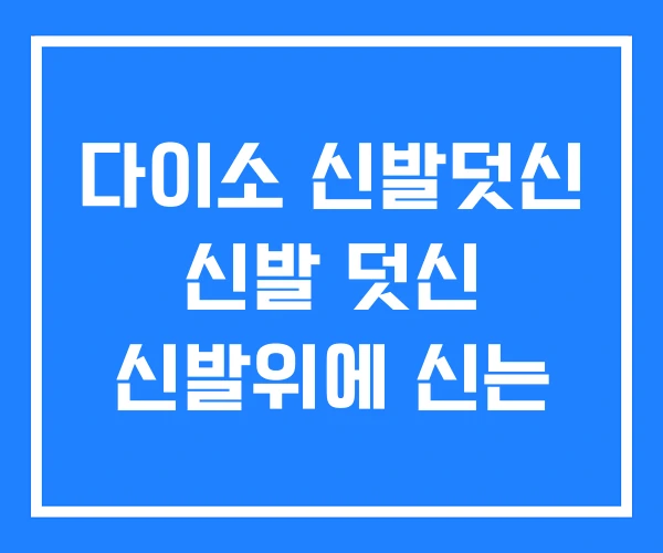 다이소 신발덧신 신발 덧신 신발위에 신는