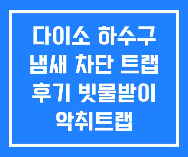 다이소 하수구 냄새 차단 트랩 후기 빗물받이 악취트랩