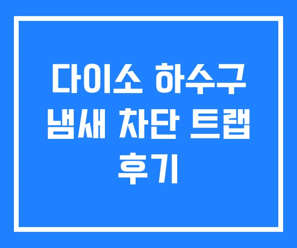 다이소 하수구 냄새 차단 트랩 후기 다이소 하수구 냄새 차단 트랩 후기