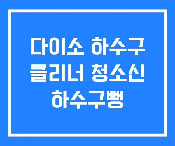다이소 하수구 클리너 청소신 하수구뻥 다이소 하수구 클리너 청소신 하수구뻥