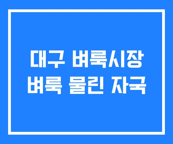 대구 벼룩시장 벼룩 물린 자국