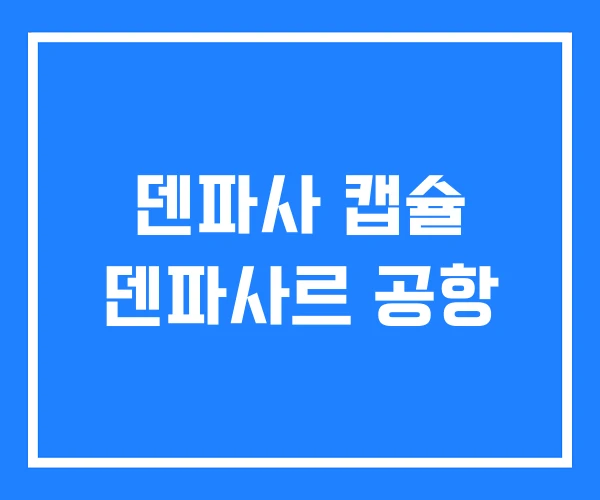 덴파사 캡슐 덴파사르 공항 덴파사 캡슐 덴파사르 공항