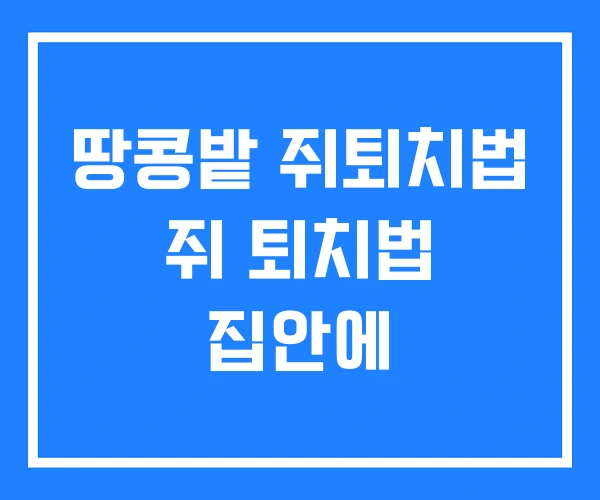 땅콩밭 쥐퇴치법 쥐 퇴치법 집안에 땅콩밭 쥐퇴치법 쥐 퇴치법 집안에