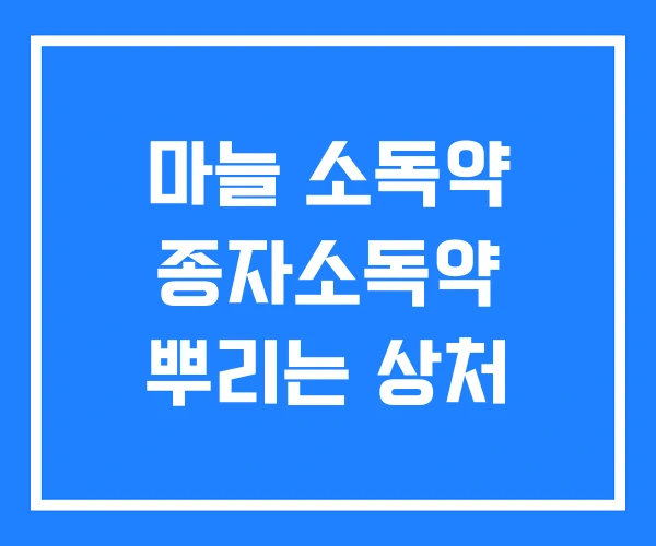 마늘 소독약 종자소독약 뿌리는 상처