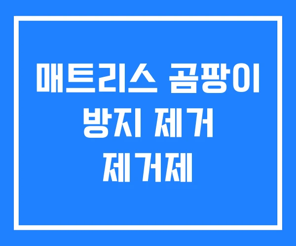 매트리스 곰팡이 방지 제거 제거제