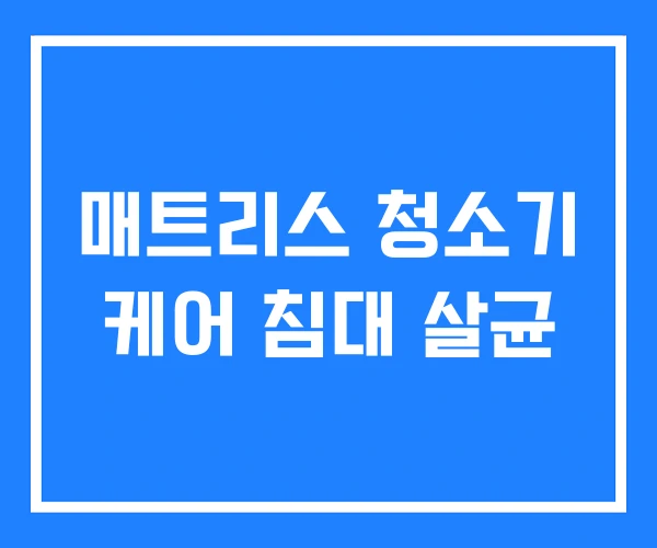 매트리스 청소기 케어 침대 살균 매트리스 청소기 케어 침대 살균