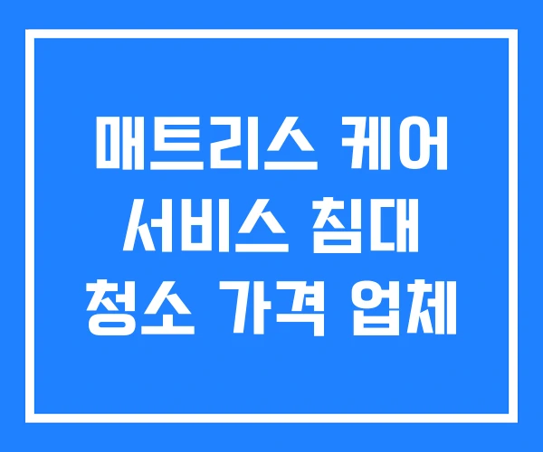 매트리스 케어 서비스 침대 청소 가격 업체 매트리스 케어 서비스 침대 청소 가격 업체