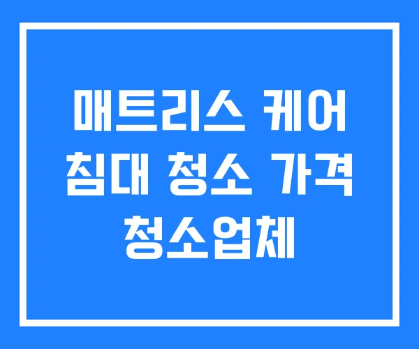 매트리스 케어 침대 청소 가격 청소업체 매트리스 케어 침대 청소 가격 청소업체