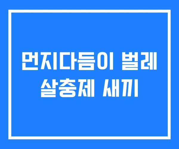 먼지다듬이 벌레 살충제 새끼 먼지다듬이 벌레 살충제 새끼