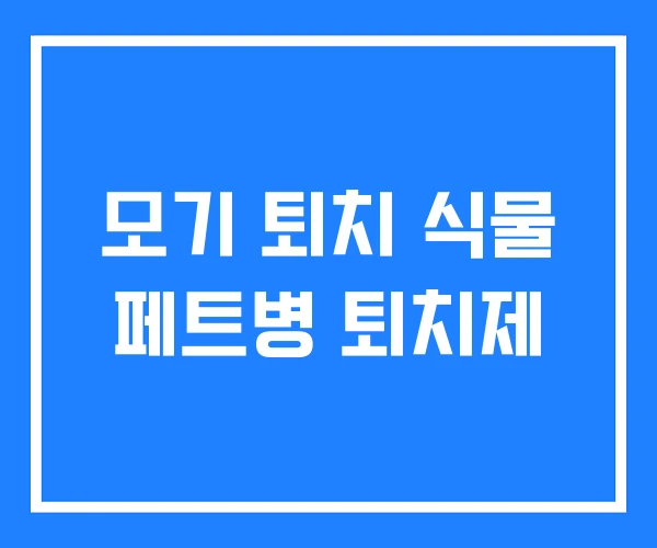모기 퇴치 식물 페트병 퇴치제 모기 퇴치 식물 페트병 퇴치제
