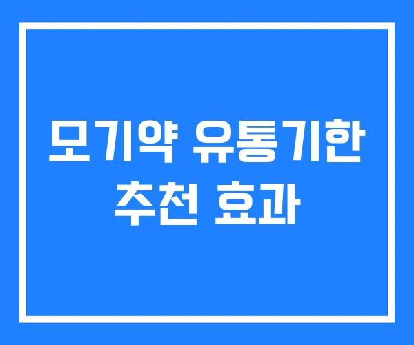모기약 유통기한 추천 효과 모기약 유통기한 추천 효과