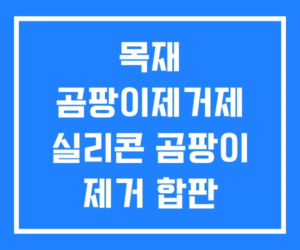 목재 곰팡이제거제 실리콘 곰팡이 제거 합판