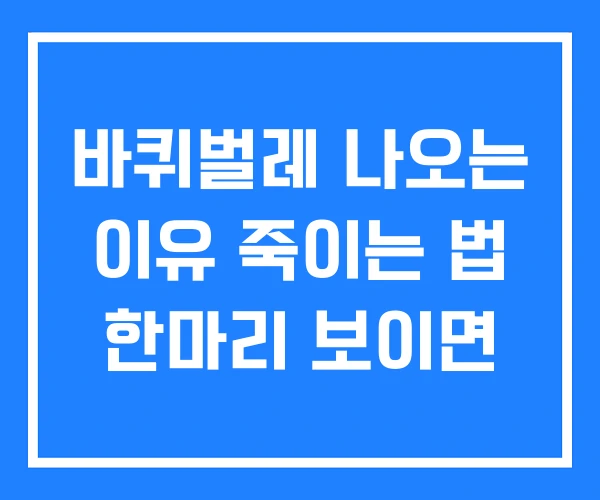 바퀴벌레 나오는 이유 죽이는 법 한마리 보이면 바퀴벌레 나오는 이유 죽이는 법 한마리 보이면