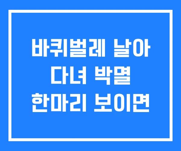 바퀴벌레 날아 다녀 박멸 한마리 보이면