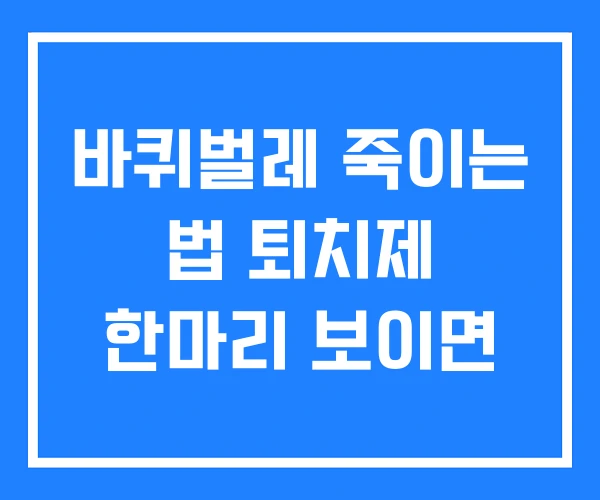 바퀴벌레 죽이는 법 퇴치제 한마리 보이면 바퀴벌레 죽이는 법 퇴치제 한마리 보이면