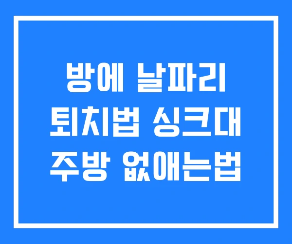 방에 날파리 퇴치법 싱크대 주방 없애는법 방에 날파리 퇴치법 싱크대 주방 없애는법