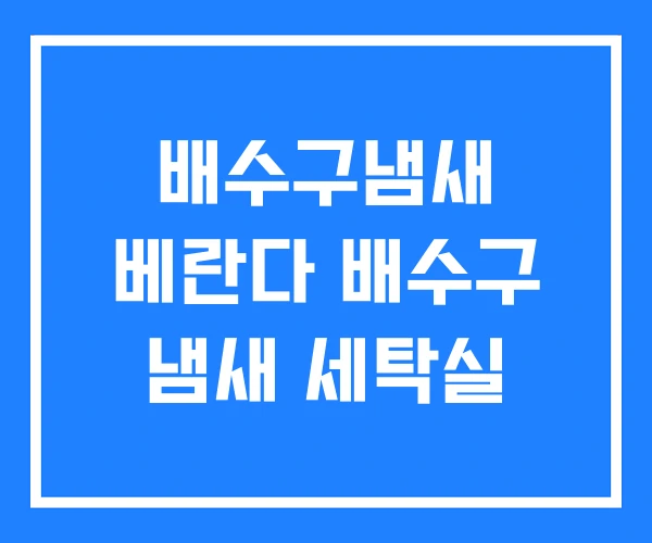 배수구냄새 베란다 배수구 냄새 세탁실 배수구냄새 베란다 배수구 냄새 세탁실