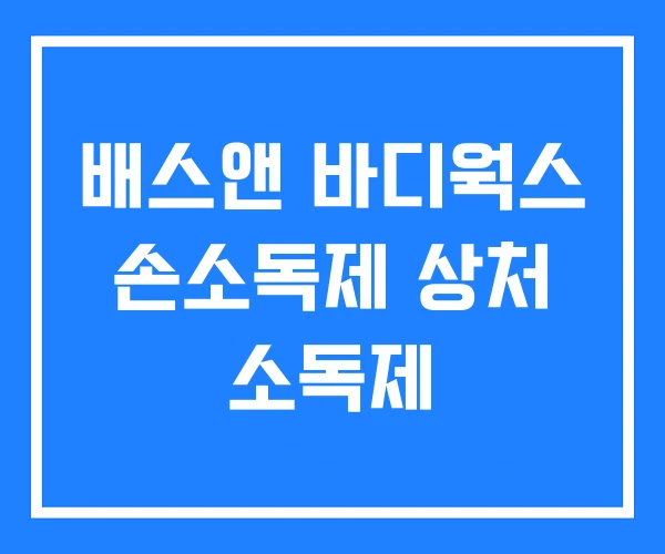 배스앤 바디웍스 손소독제 상처 소독제