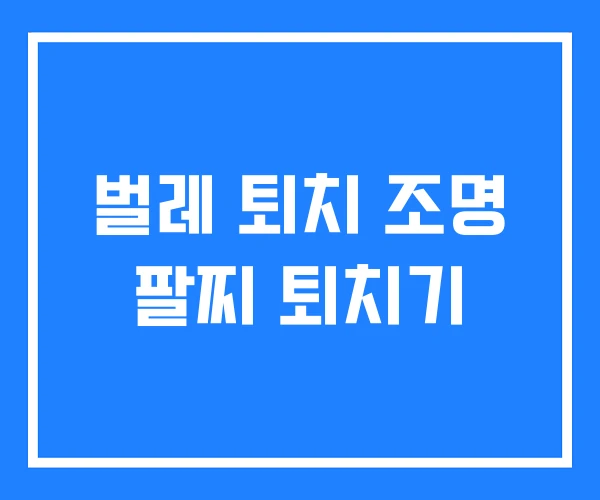 벌레 퇴치 조명 팔찌 퇴치기