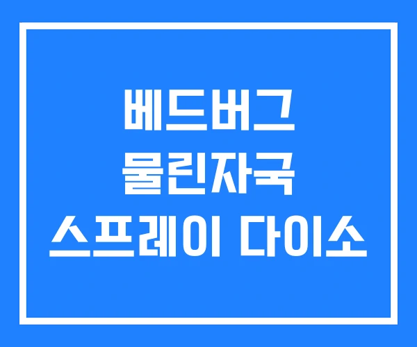 베드버그 물린자국 스프레이 다이소