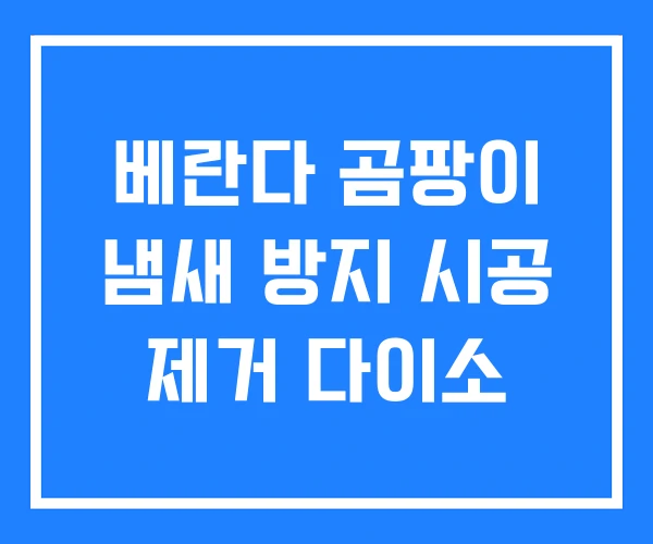 베란다 곰팡이 냄새 방지 시공 제거 다이소