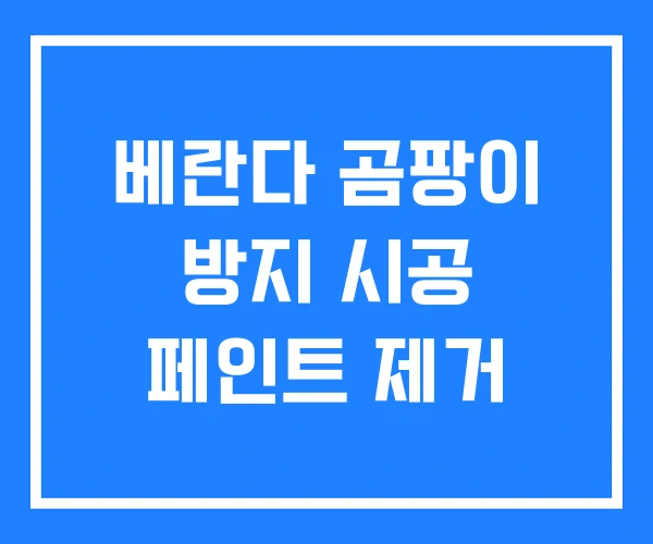 베란다 곰팡이 방지 시공 페인트 제거 베란다 곰팡이 방지 시공 페인트 제거