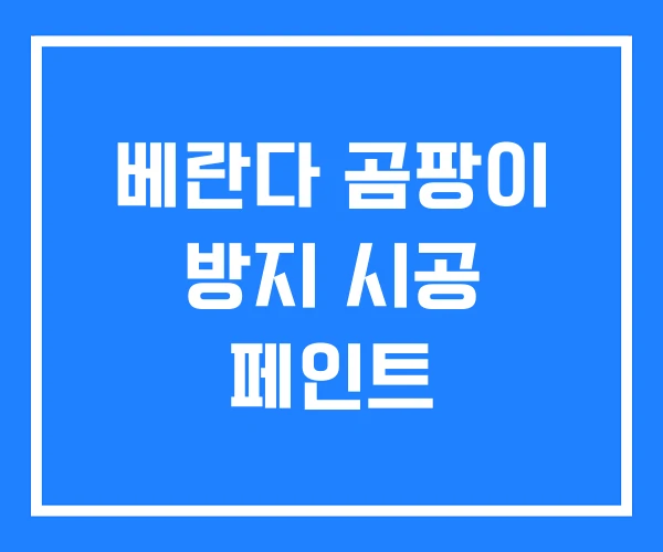 베란다 곰팡이 방지 시공 페인트 베란다 곰팡이 방지 시공 페인트