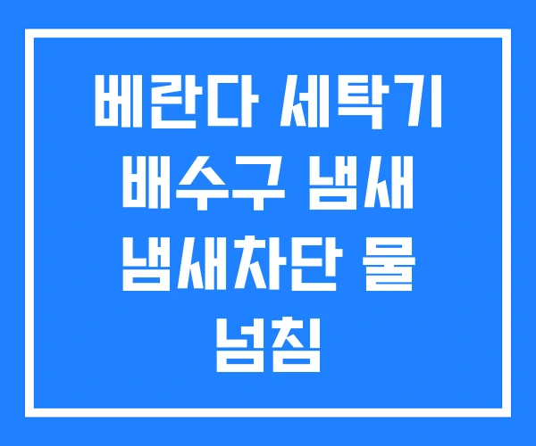 베란다 세탁기 배수구 냄새 냄새차단 물 넘침 베란다 세탁기 배수구 냄새 냄새차단 물 넘침