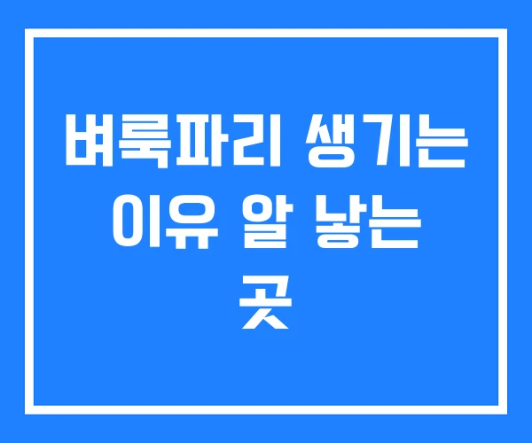 벼룩파리 생기는 이유 알 낳는 곳