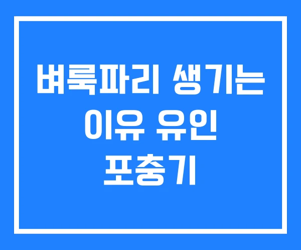벼룩파리 생기는 이유 유인 포충기