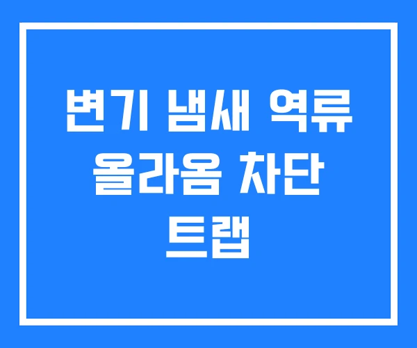 변기 냄새 역류 올라옴 차단 트랩 변기 냄새 역류 올라옴 차단 트랩