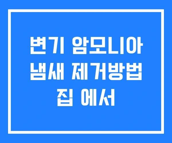 변기 암모니아 냄새 제거방법 집 에서 변기 암모니아 냄새 제거방법 집 에서